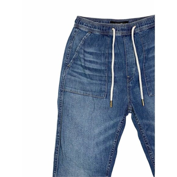 Hudson Womens Blue Regular Fit Drawstring Waist Denim Jogger Jeans Size S - Picture 6 of 10